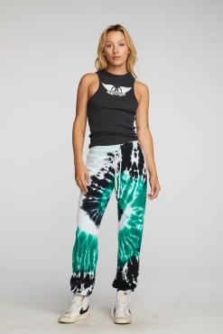 Chaser Brand Cotton Fleece Joggers With Rib And Shoestring Tie Cheap