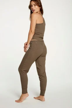 Chaser Brand Cozy Rib Cropped Double V Cami Sale