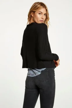 Chaser Brand Cozy Rib Drop Shoulder Open Cardigan Store