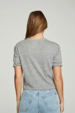 Chaser Brand Cropped Crew Neck Short Sleeve Tee Flash Sale