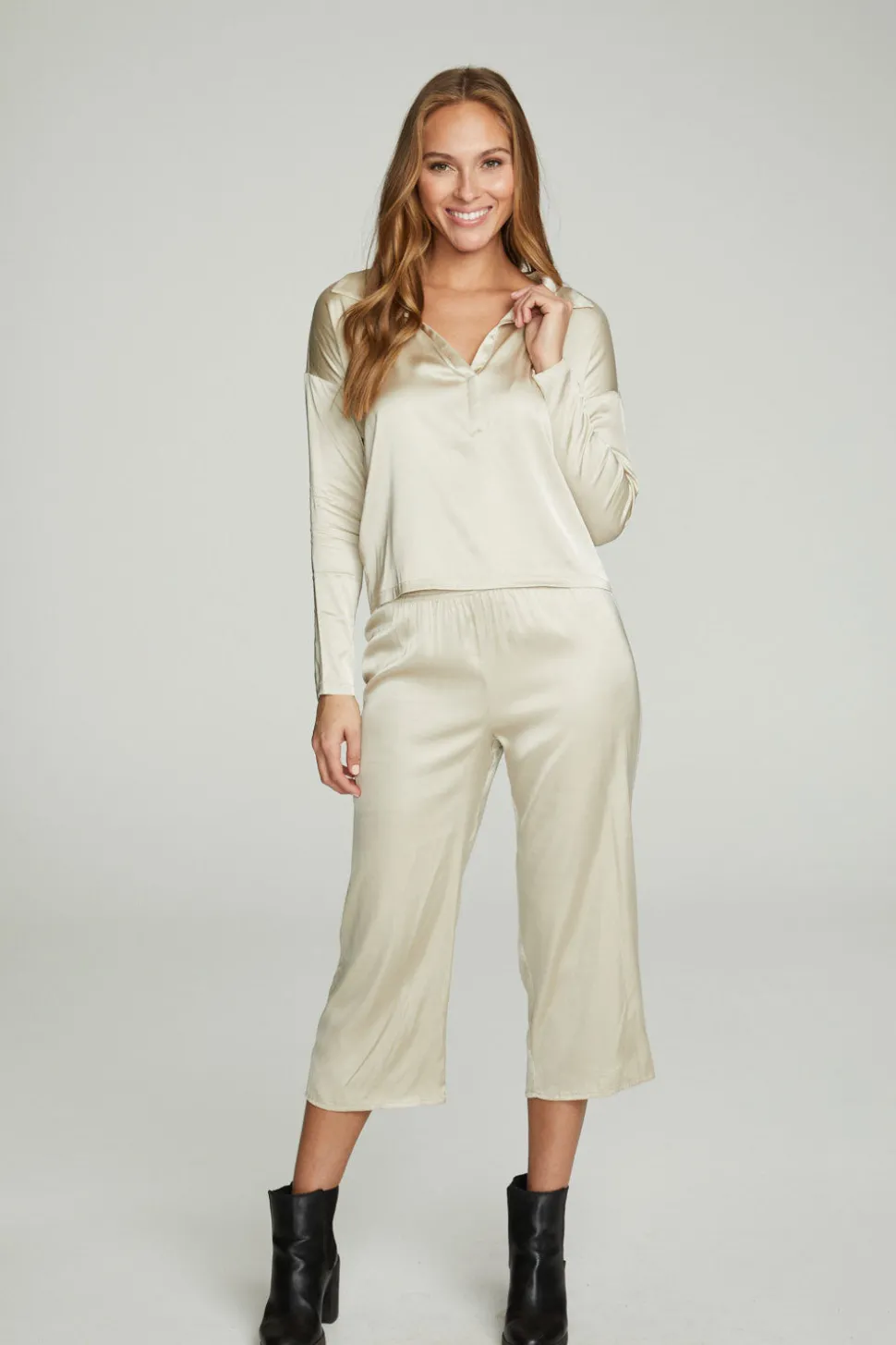 Chaser Brand Cropped Wide Leg Culotte Hot