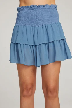 Chaser Brand Cruz Vintage Blue Mini Skirt Store