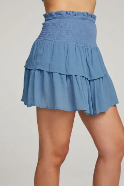 Chaser Brand Cruz Vintage Blue Mini Skirt Store