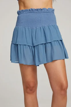 Chaser Brand Cruz Vintage Blue Mini Skirt Store