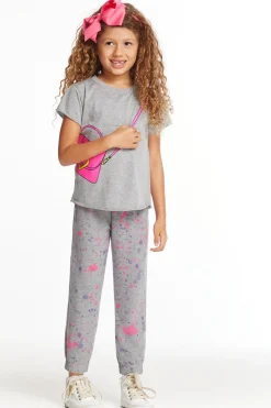 Chaser Brand Cute Purse Girls Crew Neck Tee Flash Sale