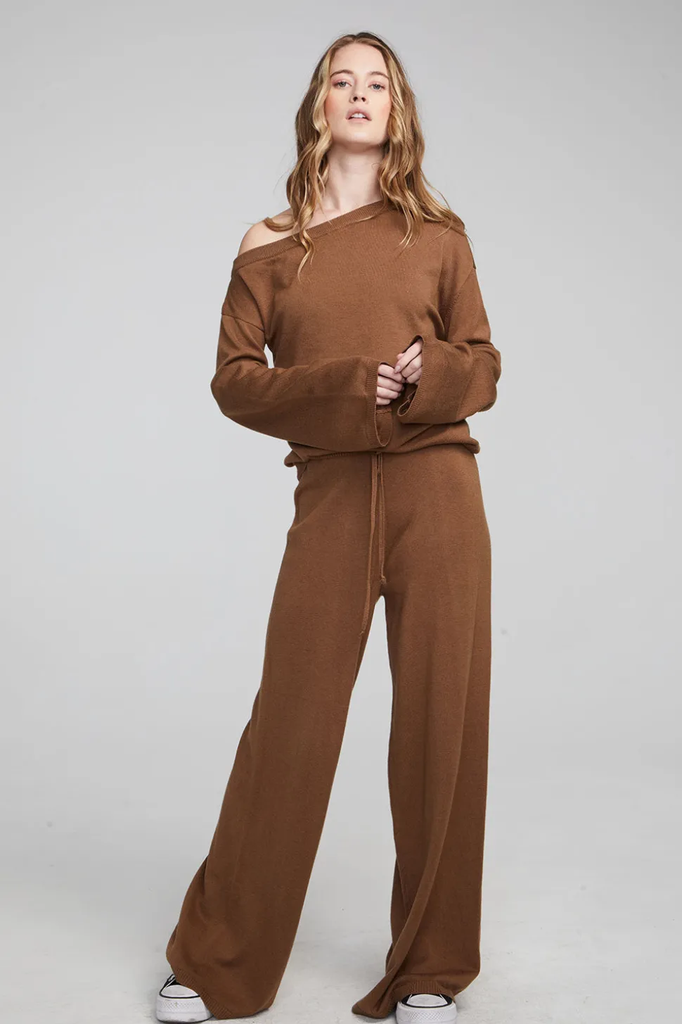 Chaser Brand Dani Deep Taupe Long Sleeve Discount