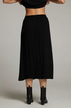 Chaser Brand Darby Licorice Midi Skirt Cheap