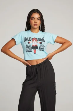 Chaser Brand David Bowie Ziggy Stardust Crop Tee Hot