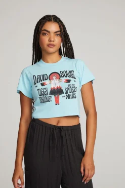 Chaser Brand David Bowie Ziggy Stardust Crop Tee Hot