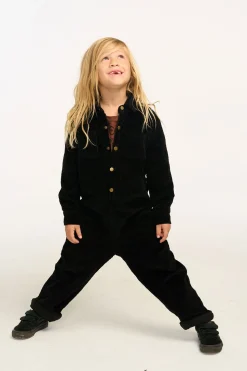 Chaser Brand David Raven Black Corduroy Jumpsuit Best Sale