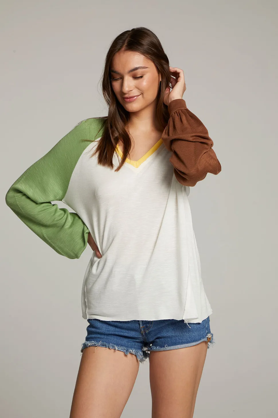 Chaser Brand Demo White Long Sleeve Flash Sale