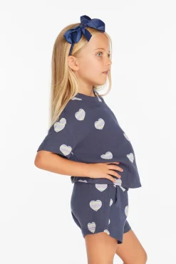 Chaser Brand Devin Beach Hearts Girls Tee Sale