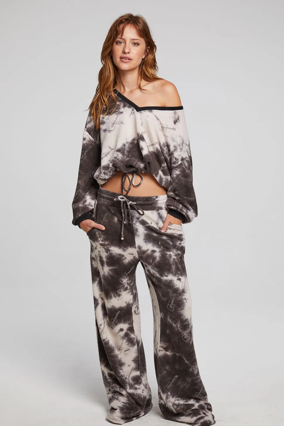 Chaser Brand Diamond Rock Cropped Pullover Best Sale