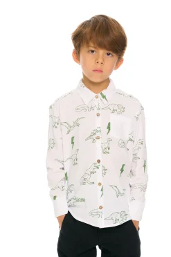 Chaser Brand Dino Button Down Hot