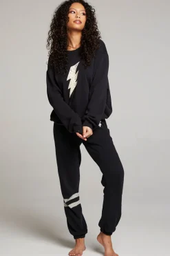 Chaser Brand Distressed Bolt Long Sleeve Outlet
