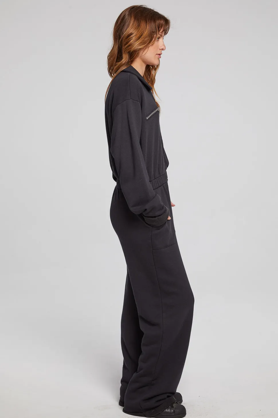 Chaser Brand Dolores Licorice Jumpsuit Outlet