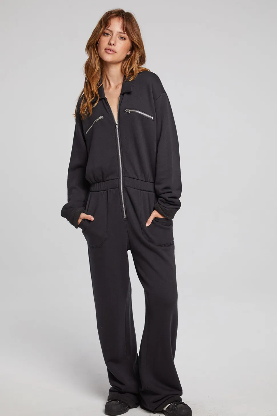 Chaser Brand Dolores Licorice Jumpsuit Outlet