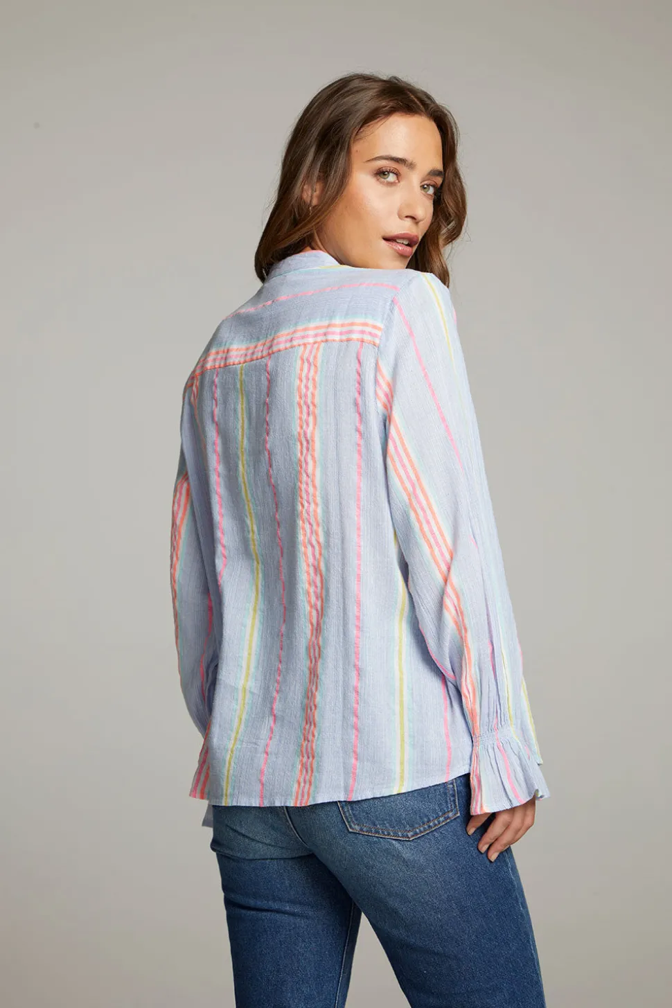 Chaser Brand Dolphin South West Beach Stripe Button Down Cheap