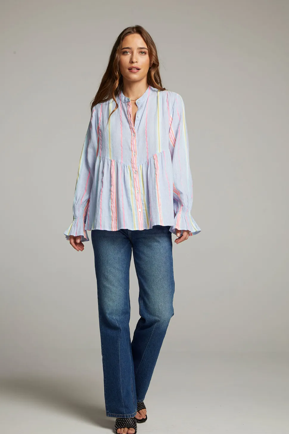 Chaser Brand Dolphin South West Beach Stripe Button Down Cheap