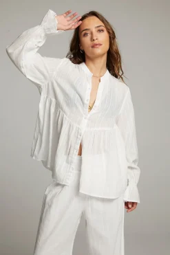 Chaser Brand Dolphin White Button Down Clearance