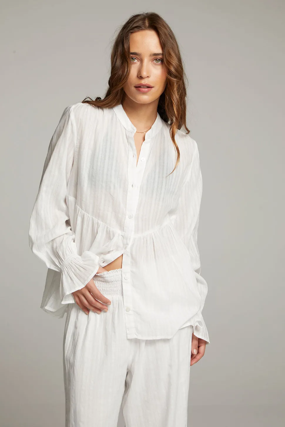 Chaser Brand Dolphin White Button Down Clearance
