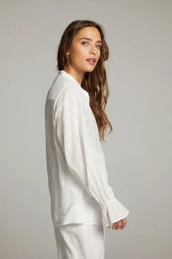 Chaser Brand Dolphin White Button Down Clearance