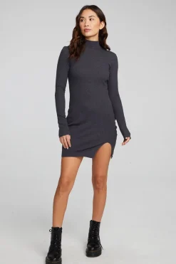Chaser Brand Edita Shadow Black Mini Dress Cheap