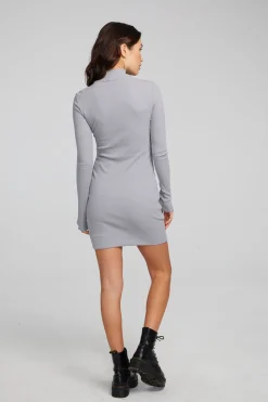 Chaser Brand Edita Silver Grey Mini Dress Cheap