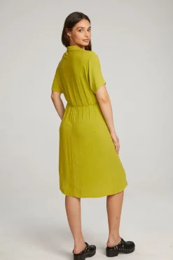 Chaser Brand Elsa Citron Midi Dress Sale
