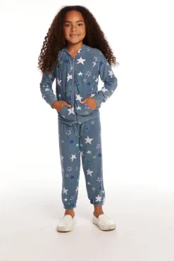 Chaser Brand Embroidery Stars Girls Cozy Knit Sweatpant New