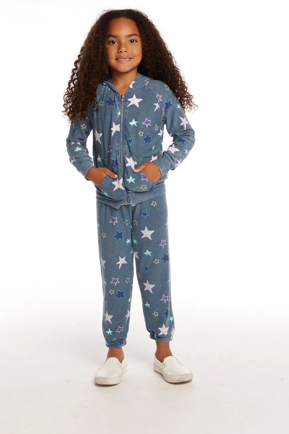 Chaser Brand Embroidery Stars Girls Cozy Knit Sweatpant New
