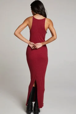 Chaser Brand Emma Blood Red Maxi Dress Best