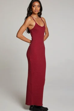 Chaser Brand Emma Blood Red Maxi Dress Best