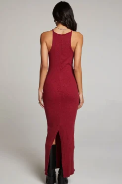 Chaser Brand Emma Blood Red Maxi Dress Best