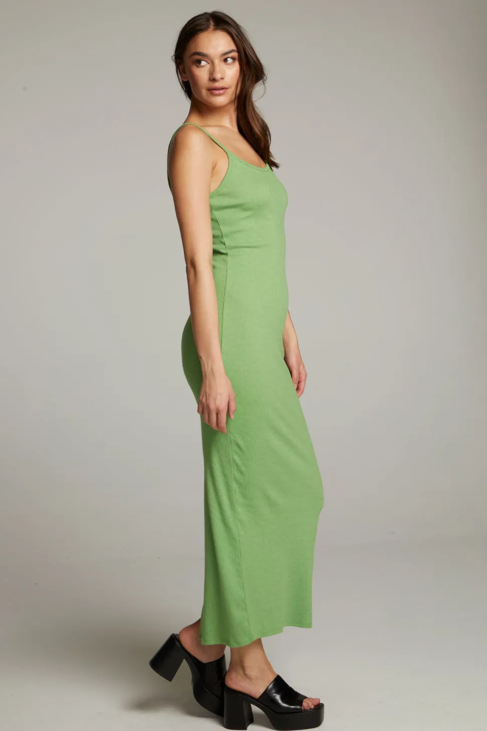 Chaser Brand Emma Piquant Green Maxi Dress Best Sale