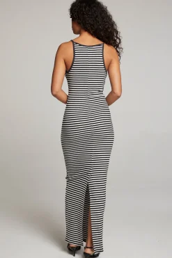 Chaser Brand Emma Punk Stripe Maxi Dress New