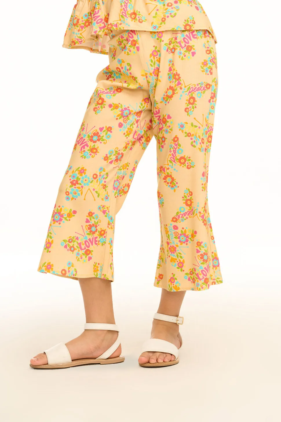 Chaser Brand Emma Summer Of Love Print Trousers Flash Sale