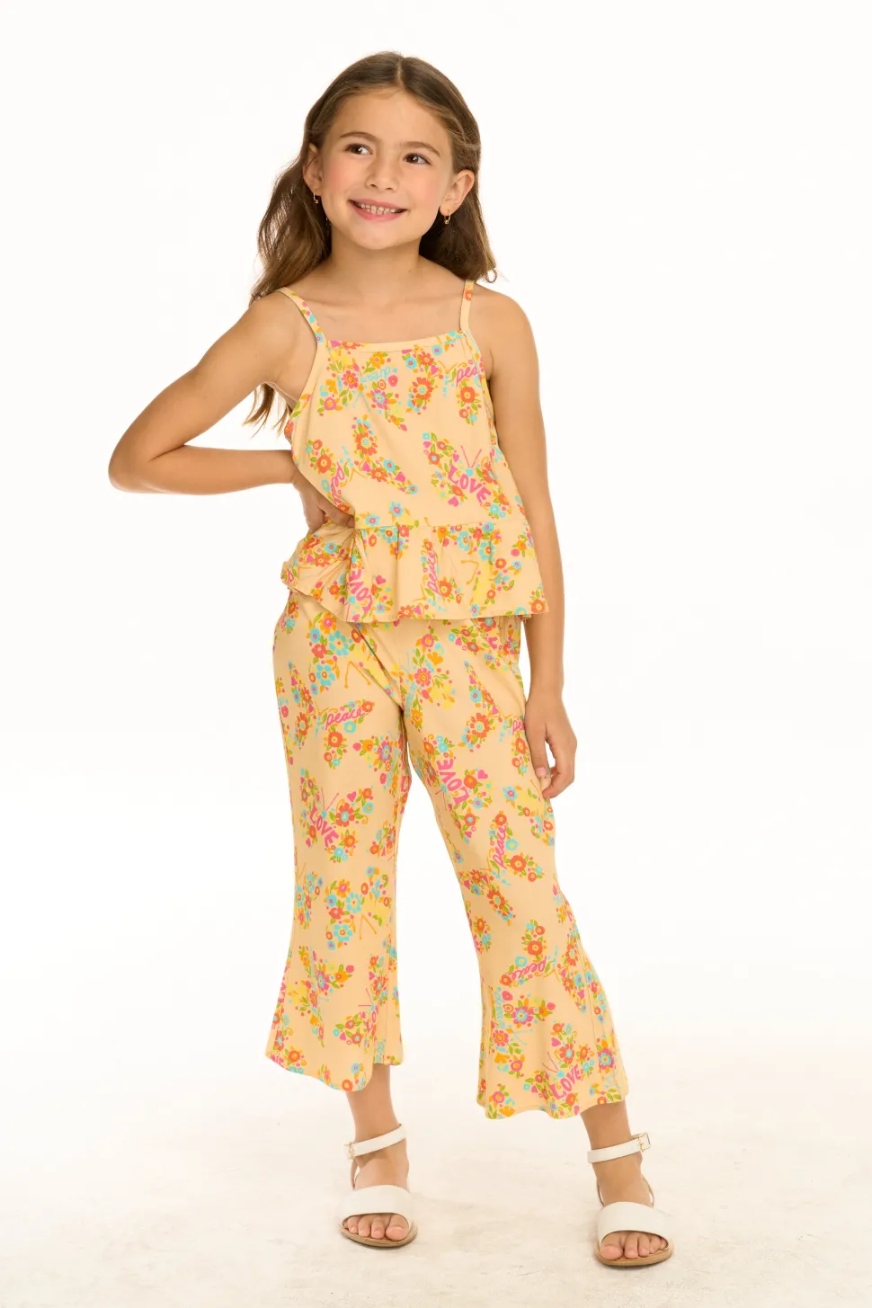 Chaser Brand Emma Summer Of Love Print Trousers Flash Sale