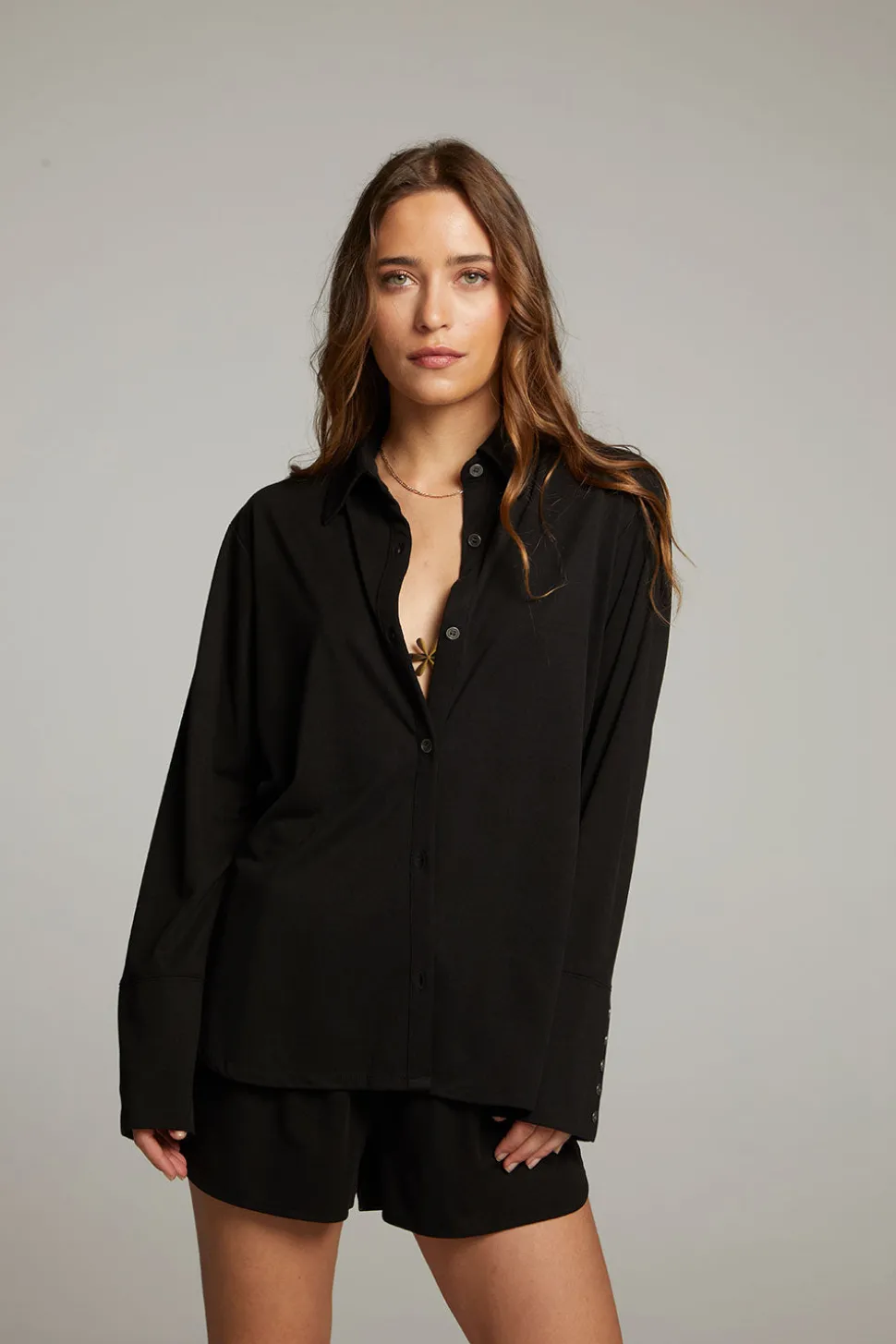 Chaser Brand Ethan Black Button Up Outlet