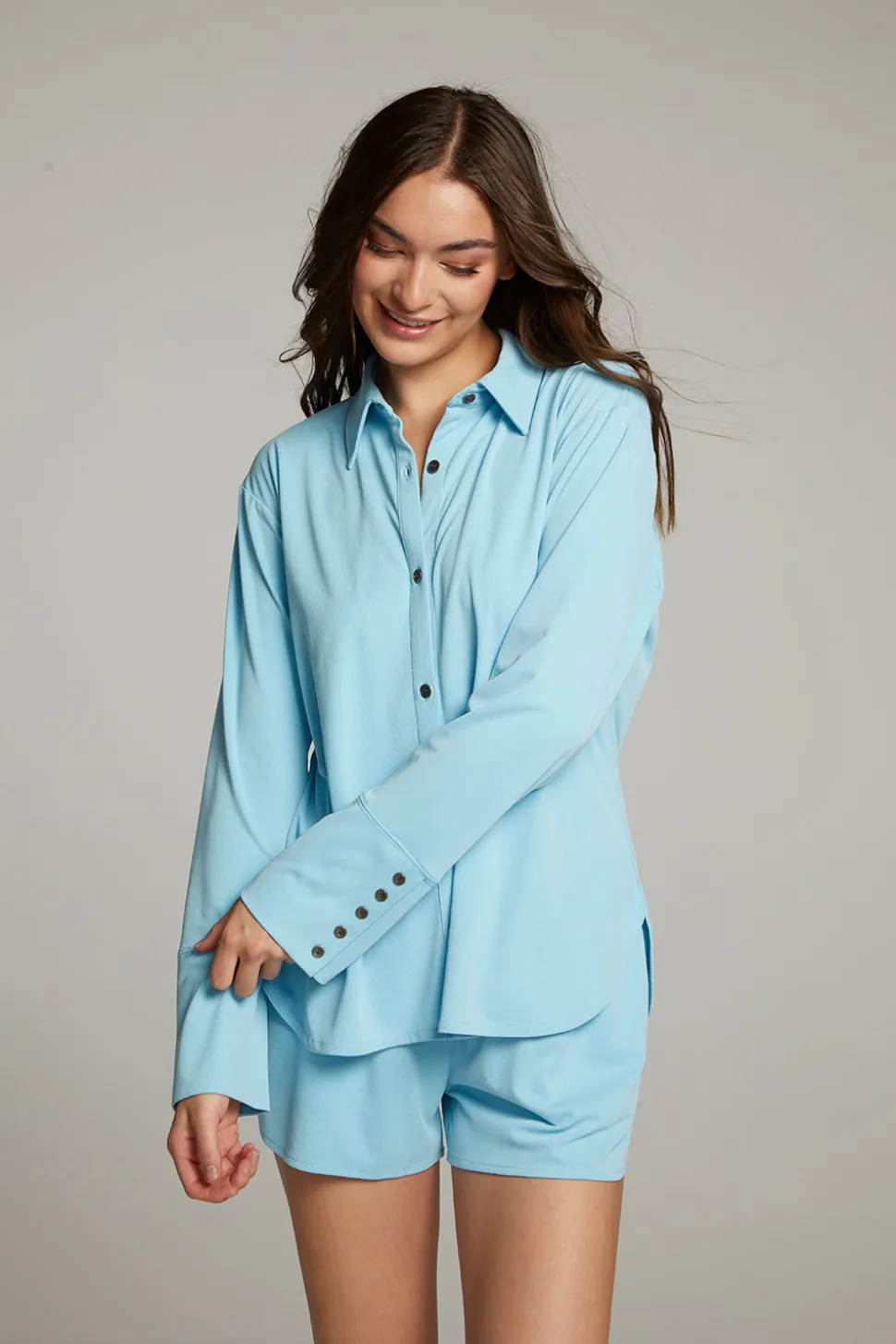 Chaser Brand Ethan Clear Sky Button Up Shop