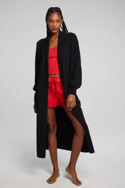 Chaser Brand Evee Maxi Licorice Cardigan Outlet