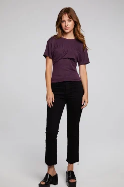 Chaser Brand Evelynn Plum Perfect Tee Cheap