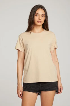 Chaser Brand Everyday Essential Cappuccino Crew Neck Tee Hot