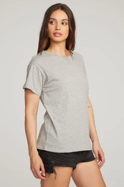 Chaser Brand Everyday Essential Heather Grey Crew Neck Tee Shop