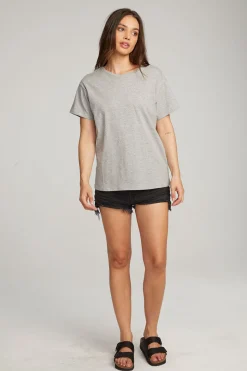 Chaser Brand Everyday Essential Heather Grey Crew Neck Tee Shop