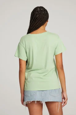 Chaser Brand Everyday Essential Quiet Green V-neck Tee Store
