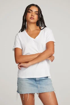 Chaser Brand Everyday Essential White V-neck Tee Store