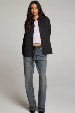Chaser Brand Ezra Licorice Button Up Clearance