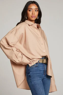 Chaser Brand Ezra Warm Taupe Button Up Shop