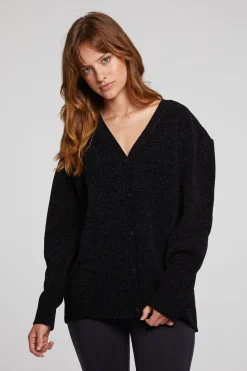 Chaser Brand Fairfax Licorice Cardigan Fashion